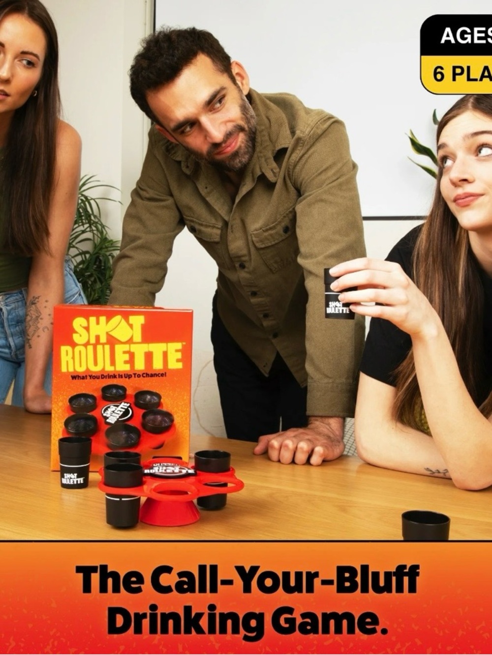 Roulette Shot Roulette Party Game Red and Black - Picture 5 of 6